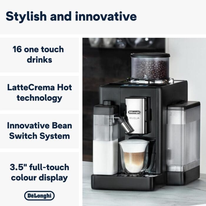 Delonghi EXAM440.55.B Rivelia Bean to Cup Automatic Coffee Machine Black - Image 2