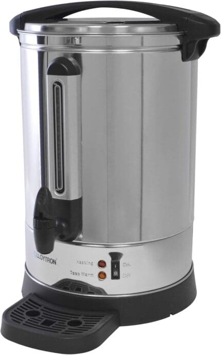 Lloytron E1920 20L 2500w Stainless Steel Catering Urn Water Boiler - Perfect for Large Gatherings and Events | Durable Construction, Fast Heating, Adjustable Thermostat, Non-Drip Tap, Safety Features | Ideal for Catering Establishments