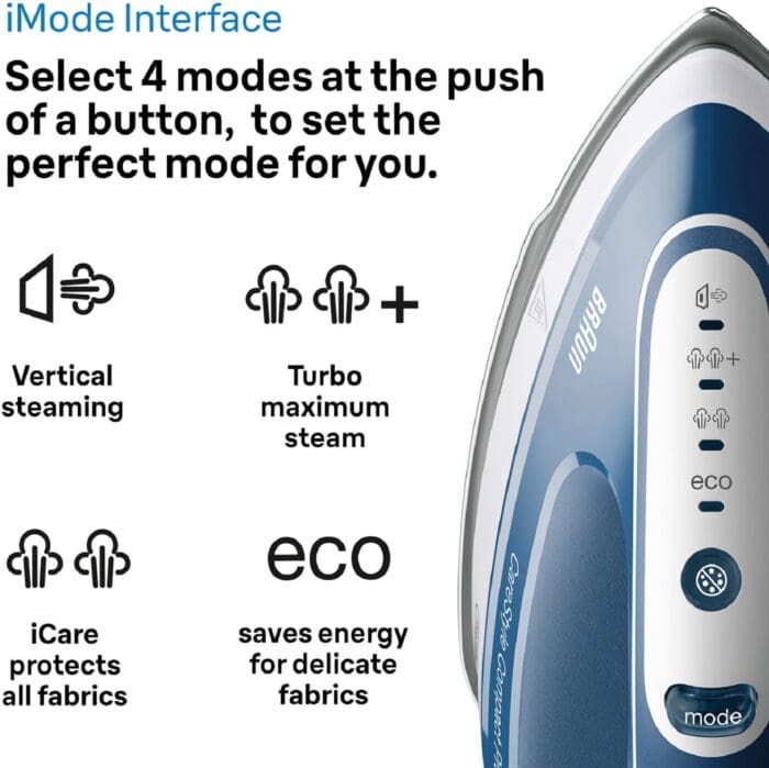 Braun IS2565BL 6.5 Bar Carestyle Compact Pro Steam Iron Blue - Image 2