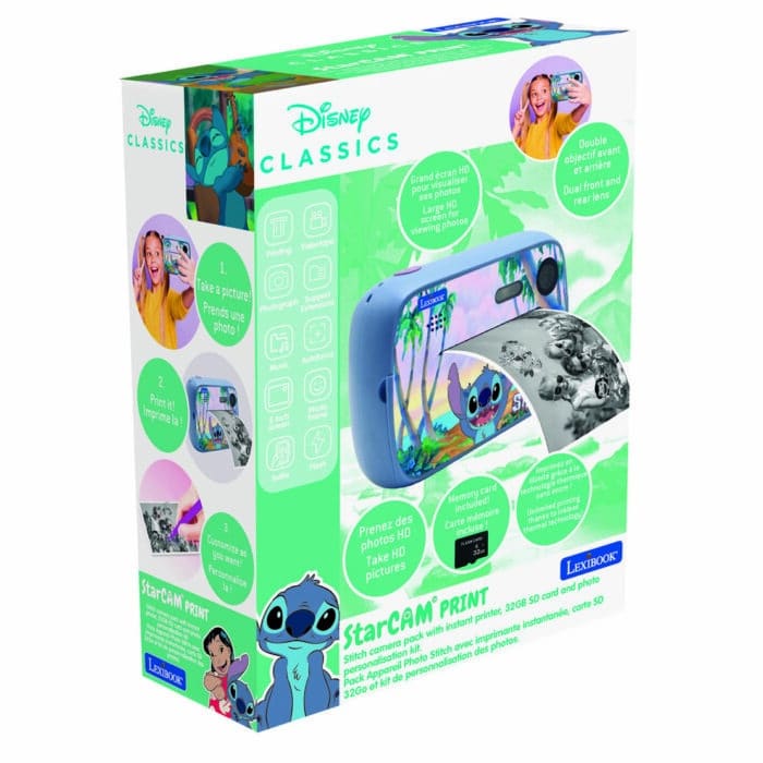 Lexibook DJ150D Stitch Instant Print Kids Camera with SD Card - Image 4
