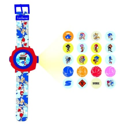 Lexibook DMW050SN Sonic Children's Projection Watch with 20 Images