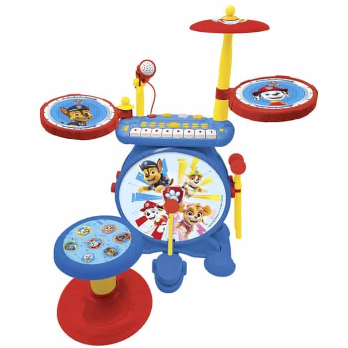 Lexibook K610PA Paw Patrol Electronic Luminous Drums Set with Seat - Image 3