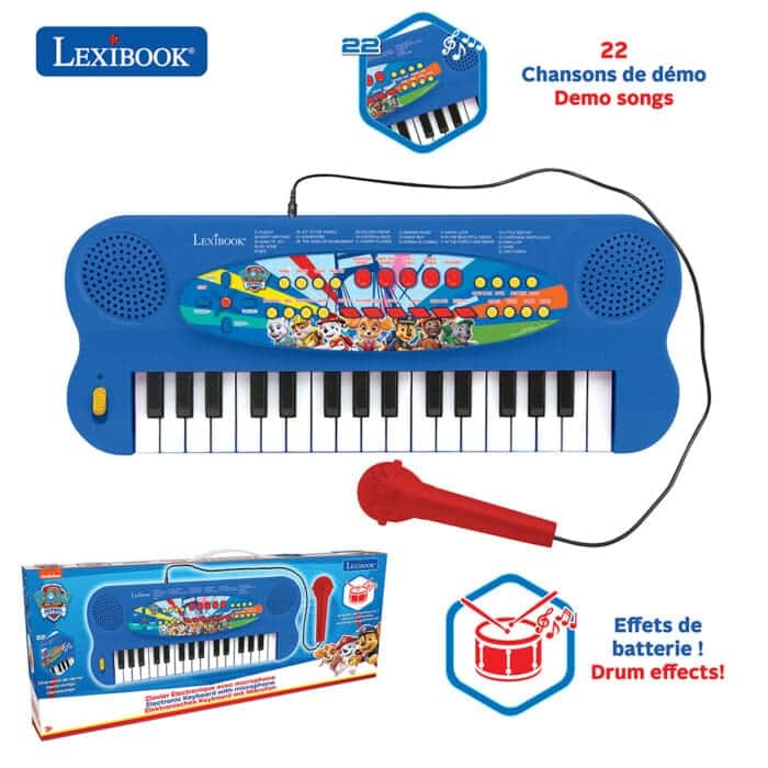 Lexibook K703PA Paw Patrol Electronic Keyboard with Mic and Line-In Cable (32 keys) - Image 5