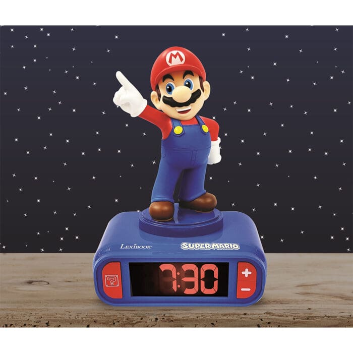 Lexibook RL800NI 3D Super Mario Childrens Clock with Night Light - Image 3