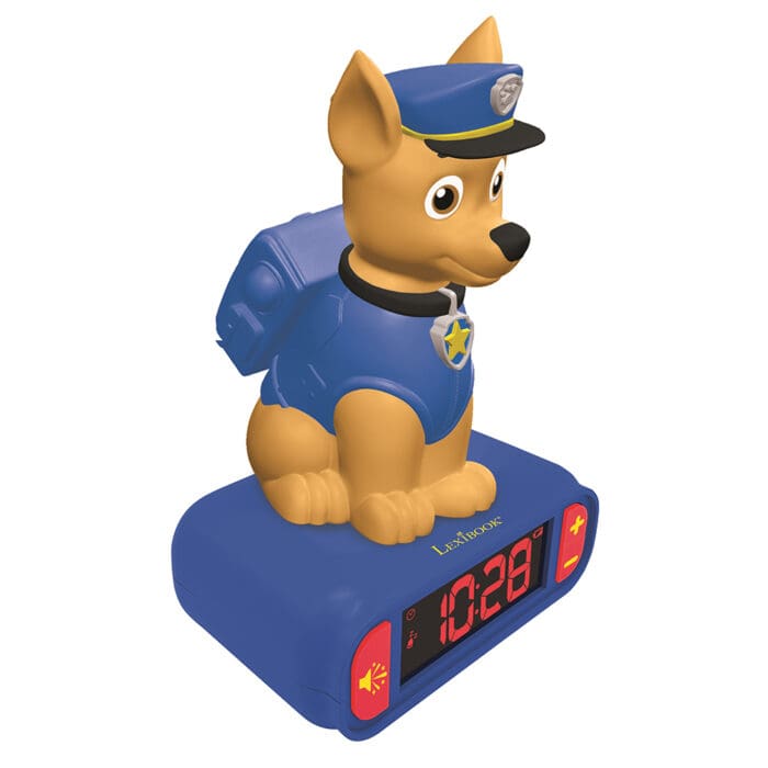 Lexibook RL800PA 3D Paw Patrol Chase Childrens Clock with Night Light - Image 2