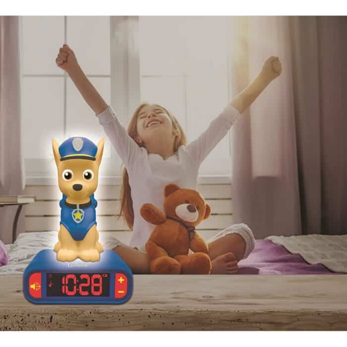 Lexibook RL800PA 3D Paw Patrol Chase Childrens Clock with Night Light - Image 5