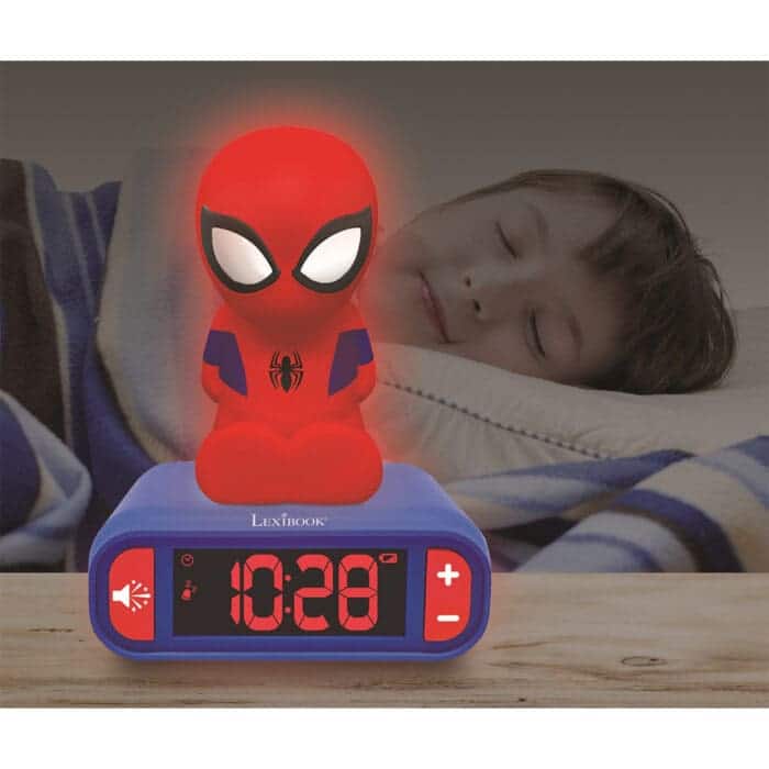 Lexibook RL800SP 3D Spider-Man Childrens Clock with Night Light - Image 2
