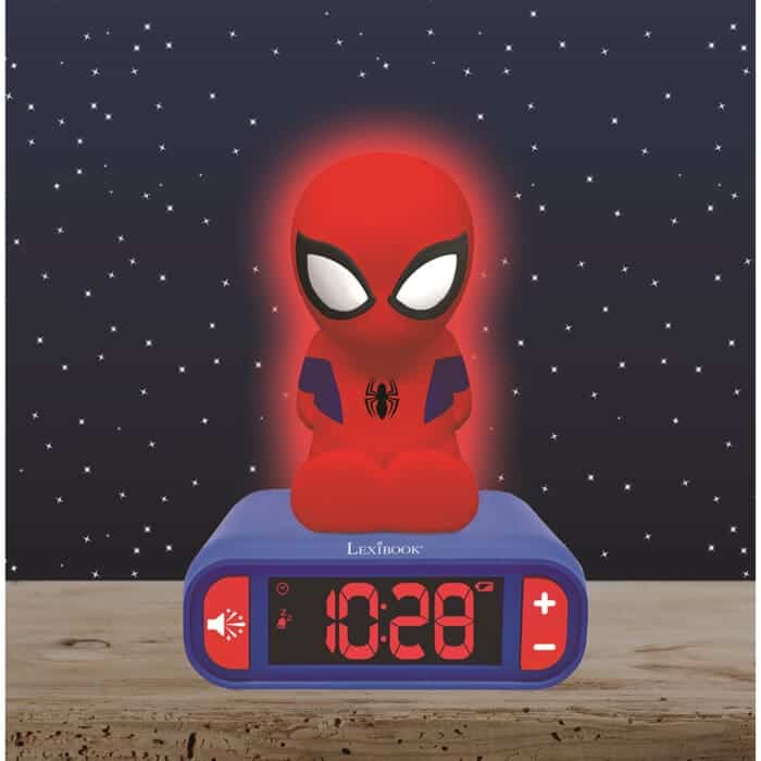 Lexibook RL800SP 3D Spider-Man Childrens Clock with Night Light - Image 3