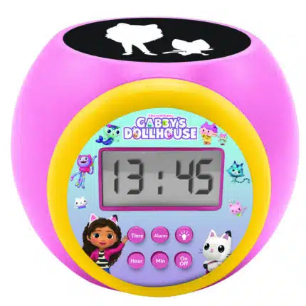 Lexibook RL977GDH Gaqby's Dollhouse Childrens Projector Clock with Timer