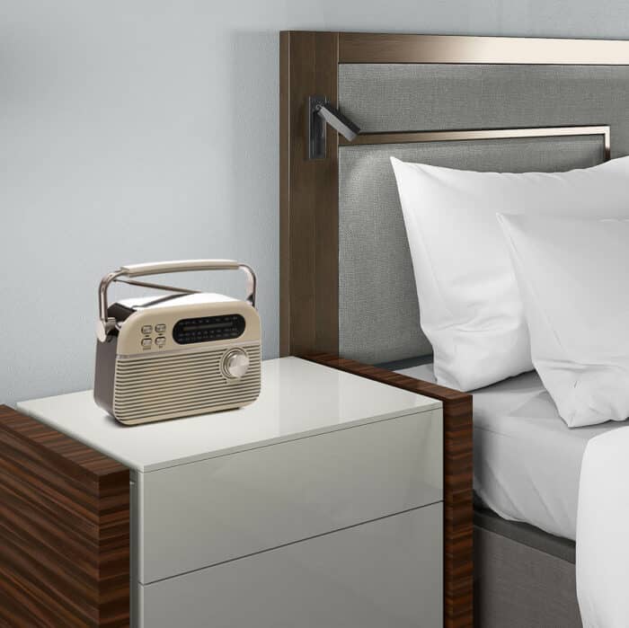 D Artwork Rendering Illustration Bedroom Bed Side Table Night