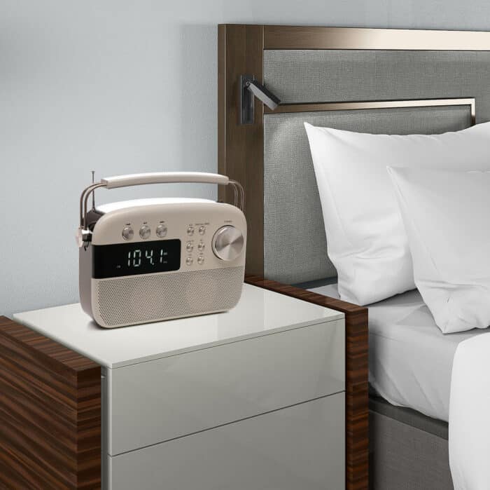 D Artwork Rendering Illustration Bedroom Bed Side Table Night