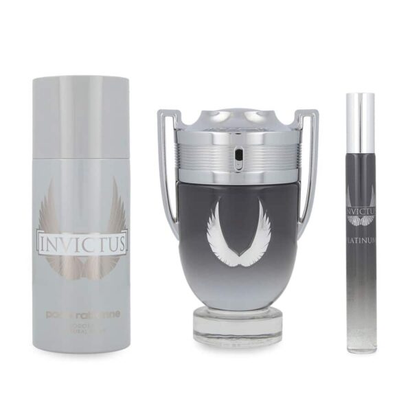 Paco rabanne mens invictus platinium gift set fragrances