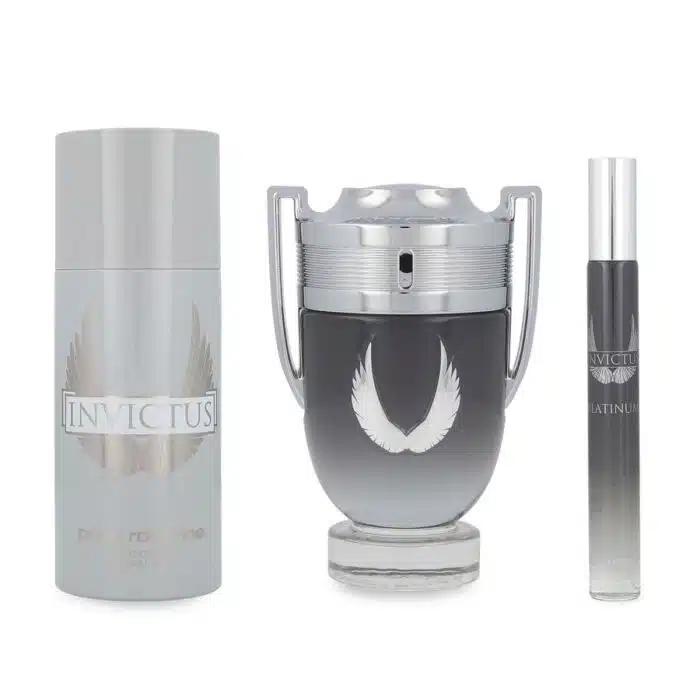 Paco Rabanne Mens Invictus Platinium Gift Set Fragrances