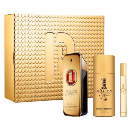 Paco Rabanne 1 Million Royal Giftset: EDP Spray 100ml + Deodorant Spray 150ml + EDP Travel Spray 10m