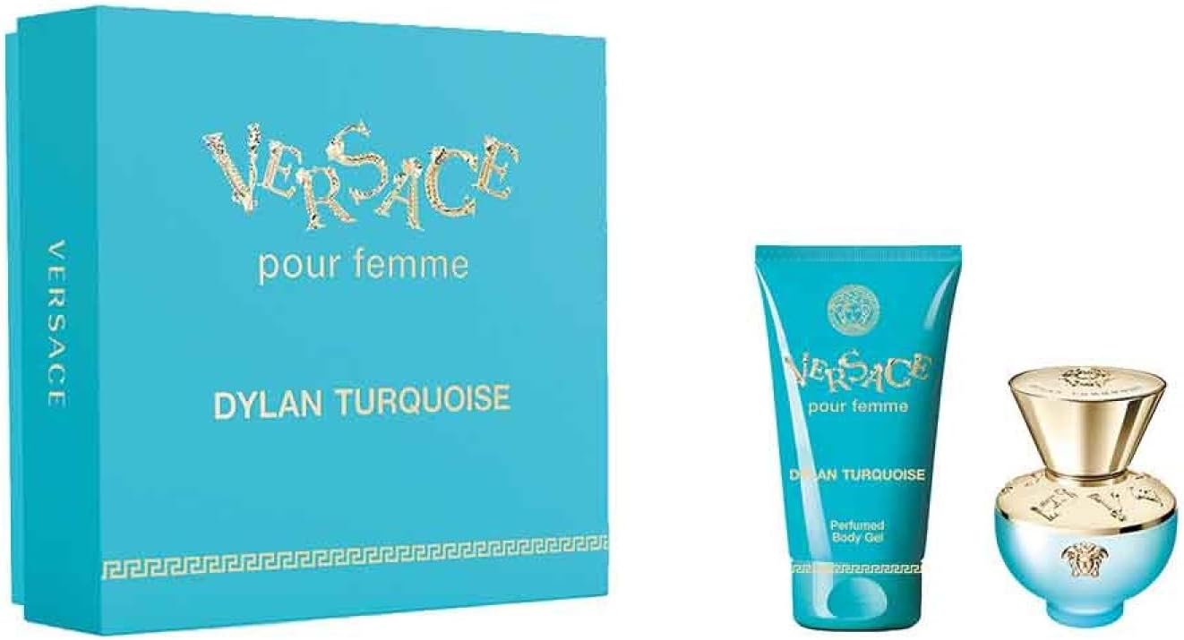 51ff78meufl_ac_sl1500_ Versace Pour Femme Dylan Turquoise Gift Set 30ml EDT + 50ml Body Lotion - Image 1