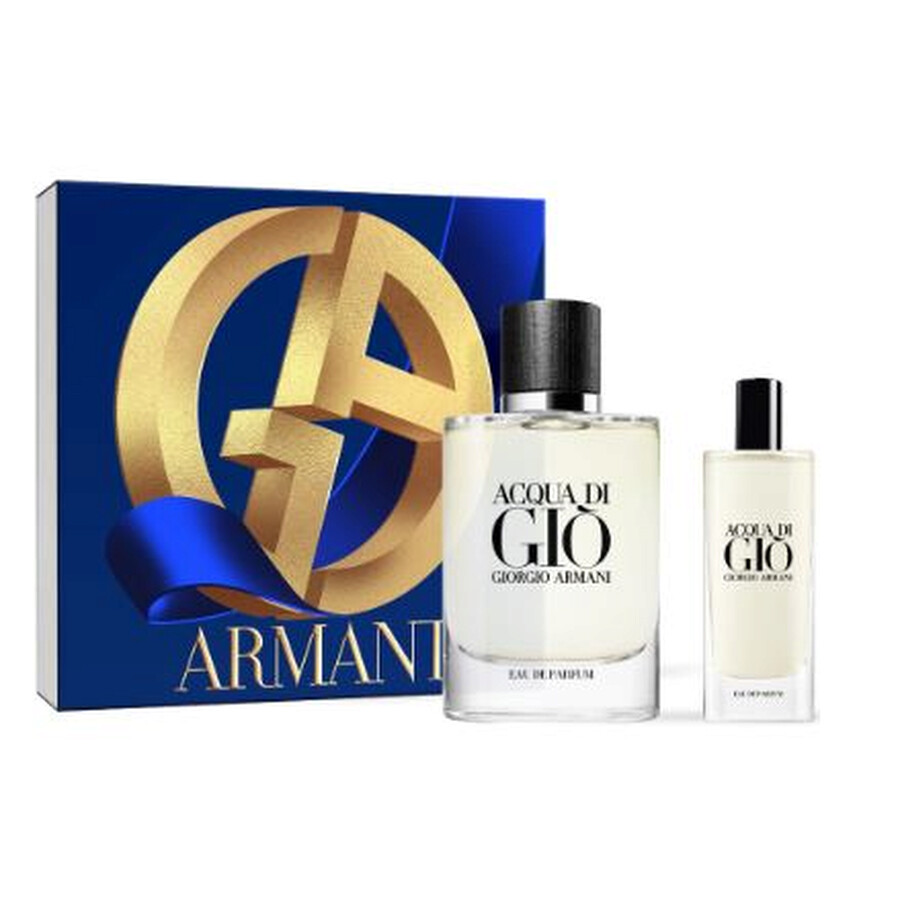 giorgio-armani-mens-acqua-di-gio-gift-set-fragrances-3614274109993 Giorgio Armani Acqua di Gio Eau de Parfum Gift Set 75ml EDP + 15ml EDP - Image 1